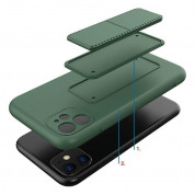 Wozinsky Flexible Silicone Kickstand Case - силиконов (TPU) калъф с поставка за iPhone SE (2022), iPhone SE (2020), iPhone 8, iPhone 7 (черен) 2