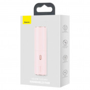 Baseus Square Tube Mini Handheld Fan - сгъваем мини вентилатор с външна батерия (розов) 3
