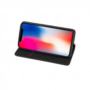 Telone Smart Book Magnet Case - кожен калъф с поставка за Huawei Mate 40 Pro (черен) 3