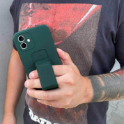 Wozinsky Flexible Silicone Kickstand Case - силиконов (TPU) калъф с поставка за Huawei Mate 40 Pro (черен) 5
