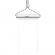Baseus Cylinder Slide-cover Waterproof Bag - универсален водоустойчив калъф за смартфони до 7.2 инча (бял)