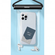 Baseus Cylinder Slide-cover Waterproof Bag - универсален водоустойчив калъф за смартфони до 7.2 инча (бял) 10
