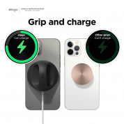 Elago Grip Stand for MagSafe - силиконова поставка за зареждане на iPhone чрез поставяне на Apple MagSafe Charger (черен) 5