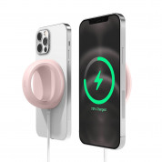 Elago Grip Stand for MagSafe - силиконова поставка за зареждане на iPhone чрез поставяне на Apple MagSafe Charger (розов)