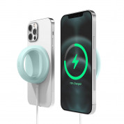 Elago Grip Stand for MagSafe - силиконова поставка за зареждане на iPhone чрез поставяне на Apple MagSafe Charger (светлосин)