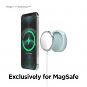 Elago Grip Stand for MagSafe - силиконова поставка за зареждане на iPhone чрез поставяне на Apple MagSafe Charger (светлосин) 1