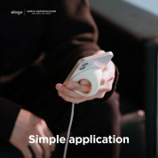 Elago Grip Stand for MagSafe - силиконова поставка за зареждане на iPhone чрез поставяне на Apple MagSafe Charger (бял) 2