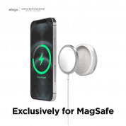 Elago Grip Stand for MagSafe - силиконова поставка за зареждане на iPhone чрез поставяне на Apple MagSafe Charger (бял) 1