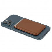 4Smarts Magnetic UltiMag Case for Credit Cards with RFID Blocker  - кожен портфейл (джоб) за прикрепяне към iPhone с MagSafe (кафяв) 5
