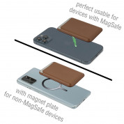 4Smarts Magnetic UltiMag Case for Credit Cards with RFID Blocker  - кожен портфейл (джоб) за прикрепяне към iPhone с MagSafe (кафяв) 3