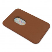 4Smarts Magnetic UltiMag Case for Credit Cards with RFID Blocker  - кожен портфейл (джоб) за прикрепяне към iPhone с MagSafe (кафяв) 6