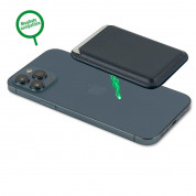 4Smarts Magnetic UltiMag Case for Credit Cards with RFID Blocker  - кожен портфейл (джоб) за прикрепяне към iPhone с MagSafe (тъмносин) 2