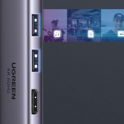 Ugreen 6-in-1 USB-C Hub 4K 60Hz - мултифункционален хъб за свързване на допълнителна периферия за устройства с USB-C (тъмносив) 7