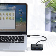 Ugreen USB-A & USB-C 3.0 Hub 4-port - 4-портов USB 3.0 хъб за компютри и лаптопи (100 см) (черен) 6
