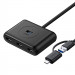 Ugreen USB-A & USB-C 3.0 Hub 4-port - 4-портов USB 3.0 хъб за компютри и лаптопи (100 см) (черен) 1
