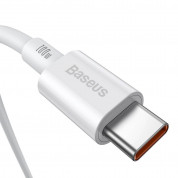 Baseus Superior USB-C to USB-C Cable PD 2.0 100W (CATYS-B02) - здрав кабел за бързо зареждане за устройства с USB-C порт (100 см) (бял) 2