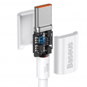 Baseus Superior USB-C to USB-C Cable PD 2.0 100W (CATYS-B02) - здрав кабел за бързо зареждане за устройства с USB-C порт (100 см) (бял) 5