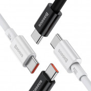 Baseus Superior USB-C to USB-C Cable PD 2.0 100W (CATYS-B02) - здрав кабел за бързо зареждане за устройства с USB-C порт (100 см) (бял) 15