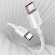 Baseus Superior USB-C to USB-C Cable PD 2.0 100W (CATYS-B02) - здрав кабел за бързо зареждане за устройства с USB-C порт (100 см) (бял) 9