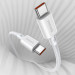 Baseus Superior USB-C to USB-C Cable PD 2.0 100W (CATYS-B02) - здрав кабел за бързо зареждане за устройства с USB-C порт (100 см) (бял) 10