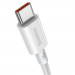 Baseus Superior USB-C to USB-C Cable PD 2.0 100W (CATYS-B02) - здрав кабел за бързо зареждане за устройства с USB-C порт (100 см) (бял) 2