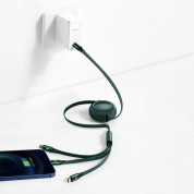Baseus Bright Mirror 3-in-1 Retractable USB-C Cable PD 100W (CAMLC-AMJ01) - универсален USB-C кабел с Lightning, microUSB и USB-C конектори (120 см) (черен) 10