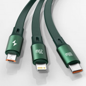 Baseus Bright Mirror 3-in-1 Retractable USB-C Cable PD 100W (CAMLC-AMJ01) - универсален USB-C кабел с Lightning, microUSB и USB-C конектори (120 см) (черен) 17