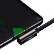 Baseus Legend Elbow USB-C to USB-C Cable 100W (CATCS-01) - здрав кабел с въжена оплетка и бързо зареждане за устройства с USB-C порт (100 см) (черен) 3