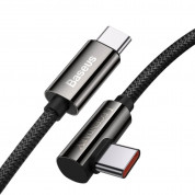 Baseus Legend Elbow USB-C to USB-C Cable 100W (CATCS-01) - здрав кабел с въжена оплетка и бързо зареждане за устройства с USB-C порт (100 см) (черен) 9