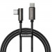 Baseus Legend Elbow USB-C to USB-C Cable 100W (CATCS-01) - здрав кабел с въжена оплетка и бързо зареждане за устройства с USB-C порт (100 см) (черен) 1