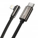 Baseus Legend Elbow USB-C to Lightning Cable PD 20W (CATLCS-01) - USB-C към Lightning кабел за Apple устройства с Lightning порт (100 см) (черен) 2