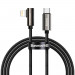 Baseus Legend Elbow USB-C to Lightning Cable PD 20W (CATLCS-01) - USB-C към Lightning кабел за Apple устройства с Lightning порт (100 см) (черен) 1