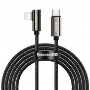 Baseus Legend Elbow USB-C to Lightning Cable PD 20W (CATLCS-A01) - USB-C към Lightning кабел за Apple устройства с Lightning порт (200 см) (черен)