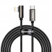Baseus Legend Elbow USB-C to Lightning Cable PD 20W (CATLCS-A01) - USB-C към Lightning кабел за Apple устройства с Lightning порт (200 см) (черен) 1