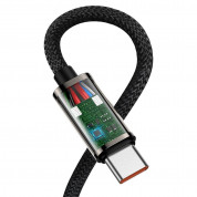 Baseus Legend Elbow USB-C to USB-C Cable 100W (CATCS-A01) - здрав кабел с въжена оплетка и бързо зареждане за устройства с USB-C порт (200 см) (черен) 3