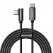 Baseus Legend Elbow USB-C to USB-C Cable 100W (CATCS-A01) - здрав кабел с въжена оплетка и бързо зареждане за устройства с USB-C порт (200 см) (черен) 1
