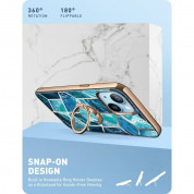 i-Blason Cosmo SupCase Protective Case - удароустойчив хибриден кейс с пръстен против изпускане за iPhone 13 (син) 3