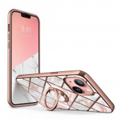 i-Blason Cosmo SupCase Protective Case - удароустойчив хибриден кейс с пръстен против изпускане за iPhone 13 (розов)