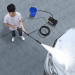 Baseus F1 Car Pressure Washer EU Tarnish Size M (CRXCJ-B0A) - професионална преносима електрическа помпа за вода и аксесоари за почистване на автомобил (сив) 12