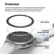 Ringke Bezel Styling Stainless Steel - рамка от неръждаема стомана с висока степен на защита за Samsung Galaxy Watch 4 Classic 42mm (черен) 3