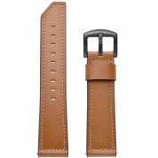 Tech-Protect Leather Band Herms 20mm - кожена каишка от естествена кожа за Samsung Galaxy Watch, Huawei Watch, Xiaomi, Garmin и други часовници с 20мм захват (кафяв) 2
