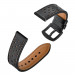 Tech-Protect Leather Band 20mm - кожена каишка от естествена кожа за Samsung Galaxy Watch, Huawei Watch, Xiaomi, Garmin и други часовници с 20мм захват (черен) 3