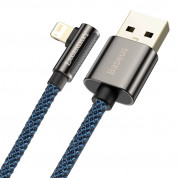 Baseus Legend Elbow Lightning to USB Cable 2.4А (CACS000103) - USB към Lightning кабел за Apple устройства с Lightning порт (200 см) (син) 1