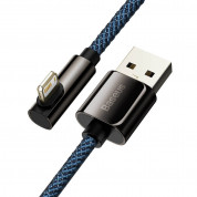 Baseus Legend Elbow Lightning to USB Cable 2.4А (CACS000103) - USB към Lightning кабел за Apple устройства с Lightning порт (200 см) (син) 3