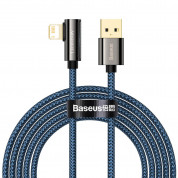 Baseus Legend Elbow Lightning to USB Cable 2.4А (CACS000103) - USB към Lightning кабел за Apple устройства с Lightning порт (200 см) (син)