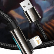 Baseus Legend Elbow Lightning to USB Cable 2.4А (CACS000103) - USB към Lightning кабел за Apple устройства с Lightning порт (200 см) (син) 9