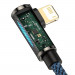 Baseus Legend Elbow Lightning to USB Cable 2.4А (CACS000103) - USB към Lightning кабел за Apple устройства с Lightning порт (200 см) (син) 6