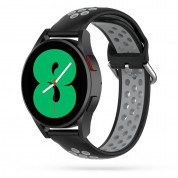 Tech-Protect SoftBand Silicone Sport Band 20mm - силиконова каишка за Galaxy Watch, Huawei Watch, Xiaomi, Garmin и други (20мм) (черен-сив)