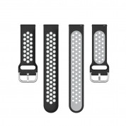 Tech-Protect SoftBand Silicone Sport Band 20mm - силиконова каишка за Galaxy Watch, Huawei Watch, Xiaomi, Garmin и други (20мм) (черен-сив) 1
