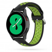 Tech-Protect SoftBand Silicone Sport Band 20mm - силиконова каишка за Galaxy Watch, Huawei Watch, Xiaomi, Garmin и други (20мм) (черен-зелен)
